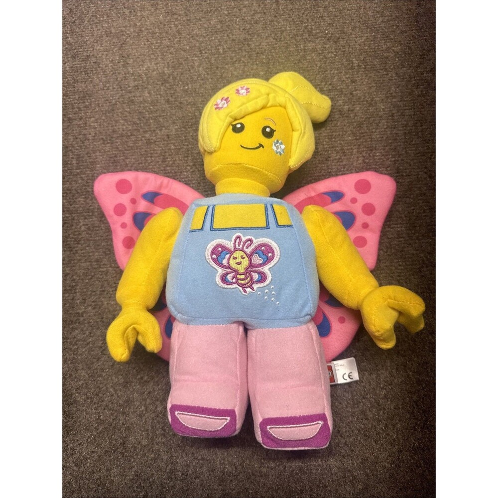 LEGO Plush Butterfly Girl Minifigure Doll Stuffed Toy Wings Pink 13”